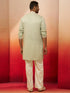 Men's Pista Green Embroidered Kurta with Palazzo